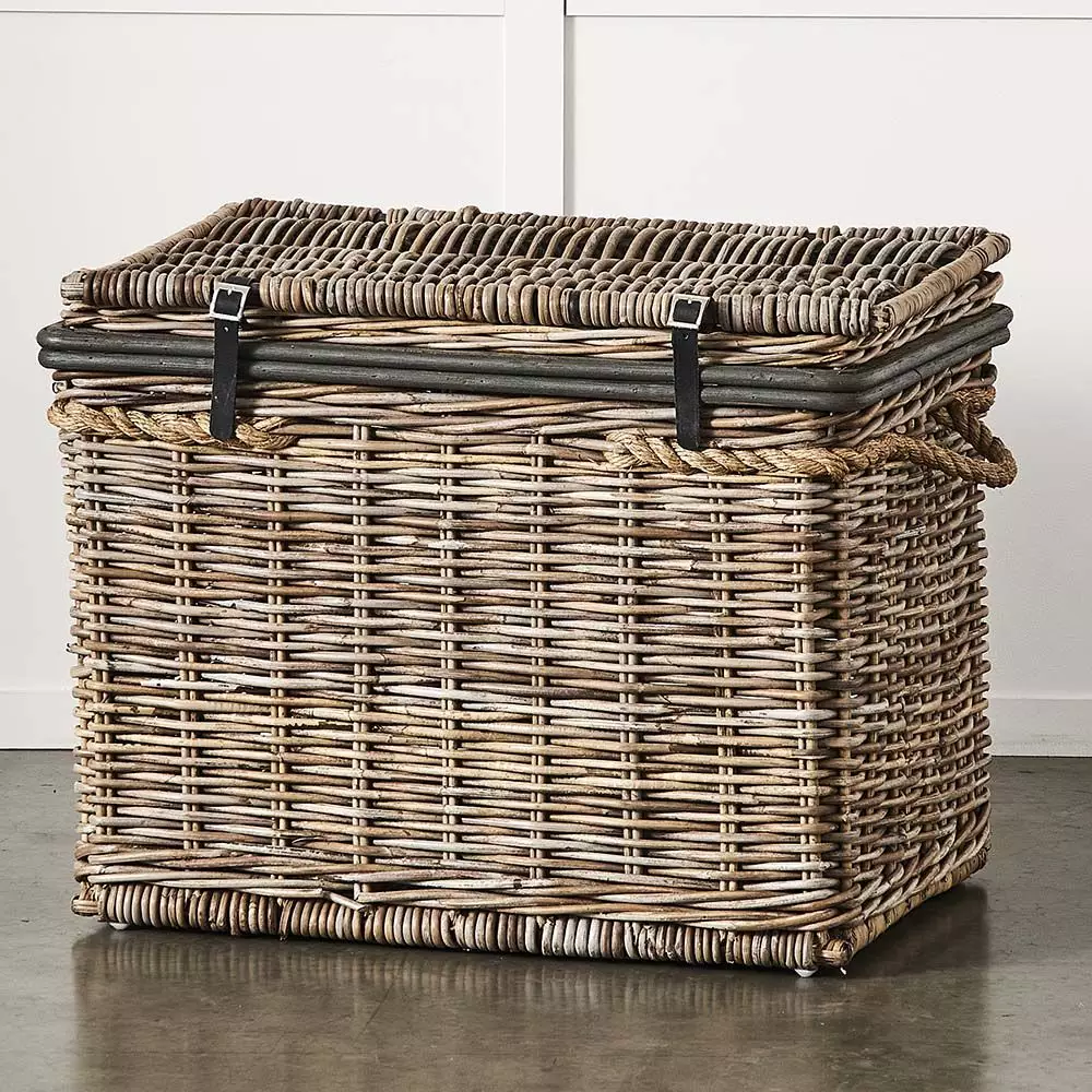 Kubu Grey Rattan Linen Hamper Medium – Rectangular Hand-Woven Storage Basket 3 Kubu Grey Rattan Linen Hamper Medium – Rectangular Hand-Woven Storage Basket