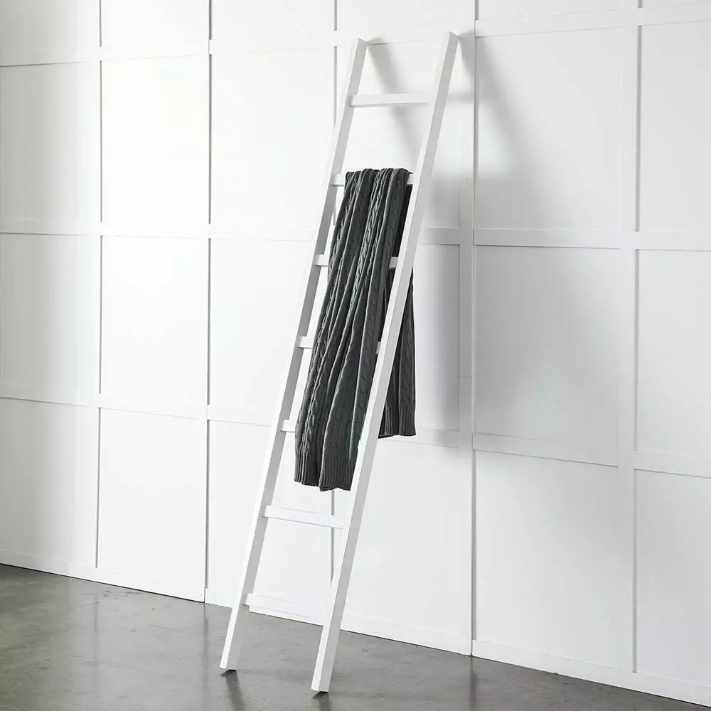 Antique Style Tall Fir Wood Decorative Ladder – 210cm Rustic Towel and Magazine Rack 4 Antique Style Tall Fir Wood Decorative Ladder – 210cm Rustic Towel and Magazine Rack - Image 2