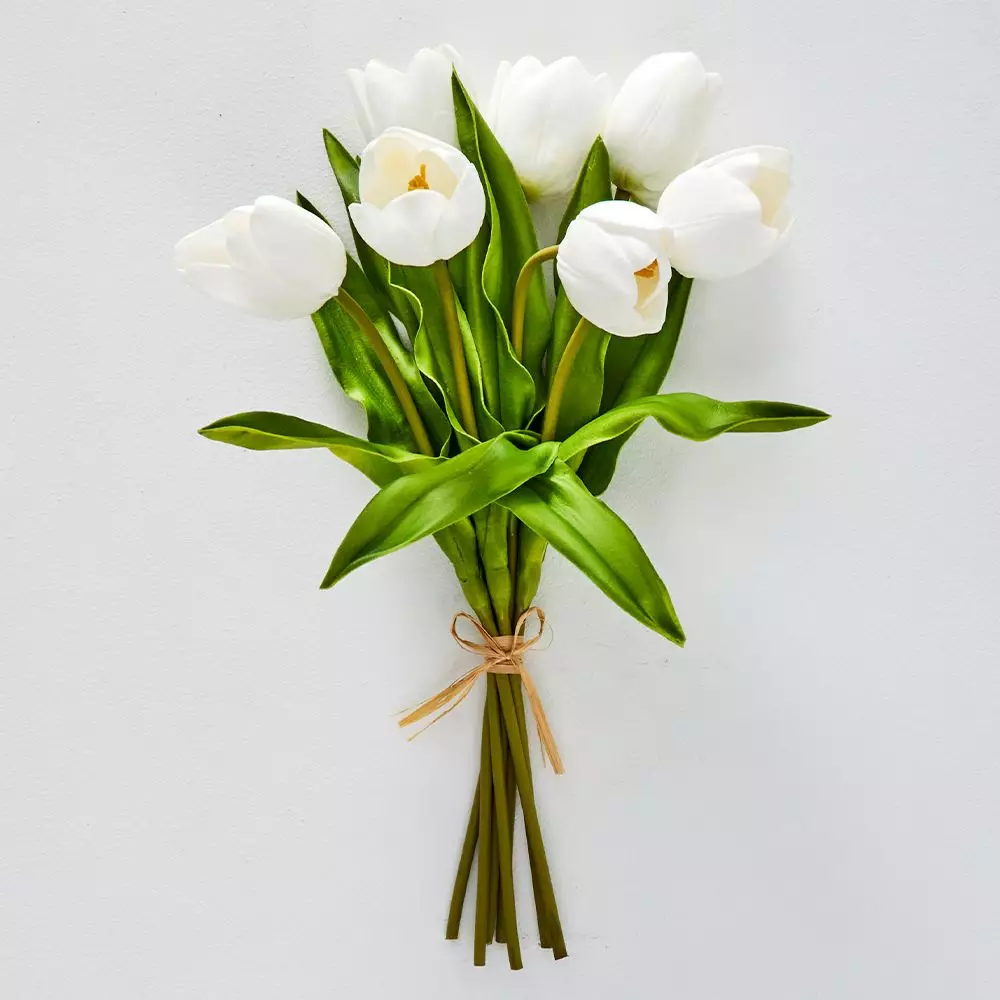 7-Stem Artificial Tulip Bunch - 38cm Realistic Polyurethane Floral Arrangement 3 7-Stem Artificial Tulip Bunch - 38cm Realistic Polyurethane Floral Arrangement