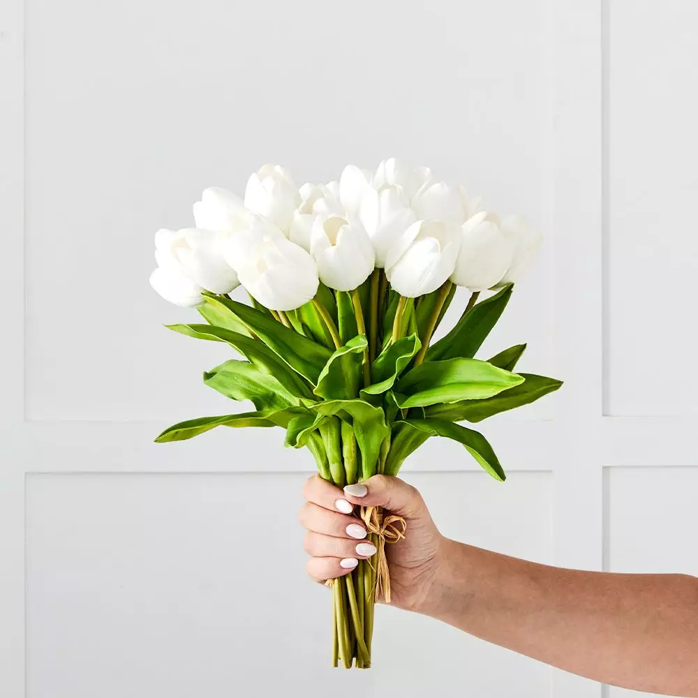 7-Stem Artificial Tulip Bunch - 38cm Realistic Polyurethane Floral Arrangement 4 7-Stem Artificial Tulip Bunch - 38cm Realistic Polyurethane Floral Arrangement - Image 2