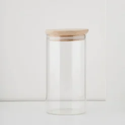 Parson Jar L Natural & Glass