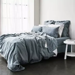 Antwerp Linen Flat Sheet - Cloud -Provincialhomeliving 1117255151 d 1