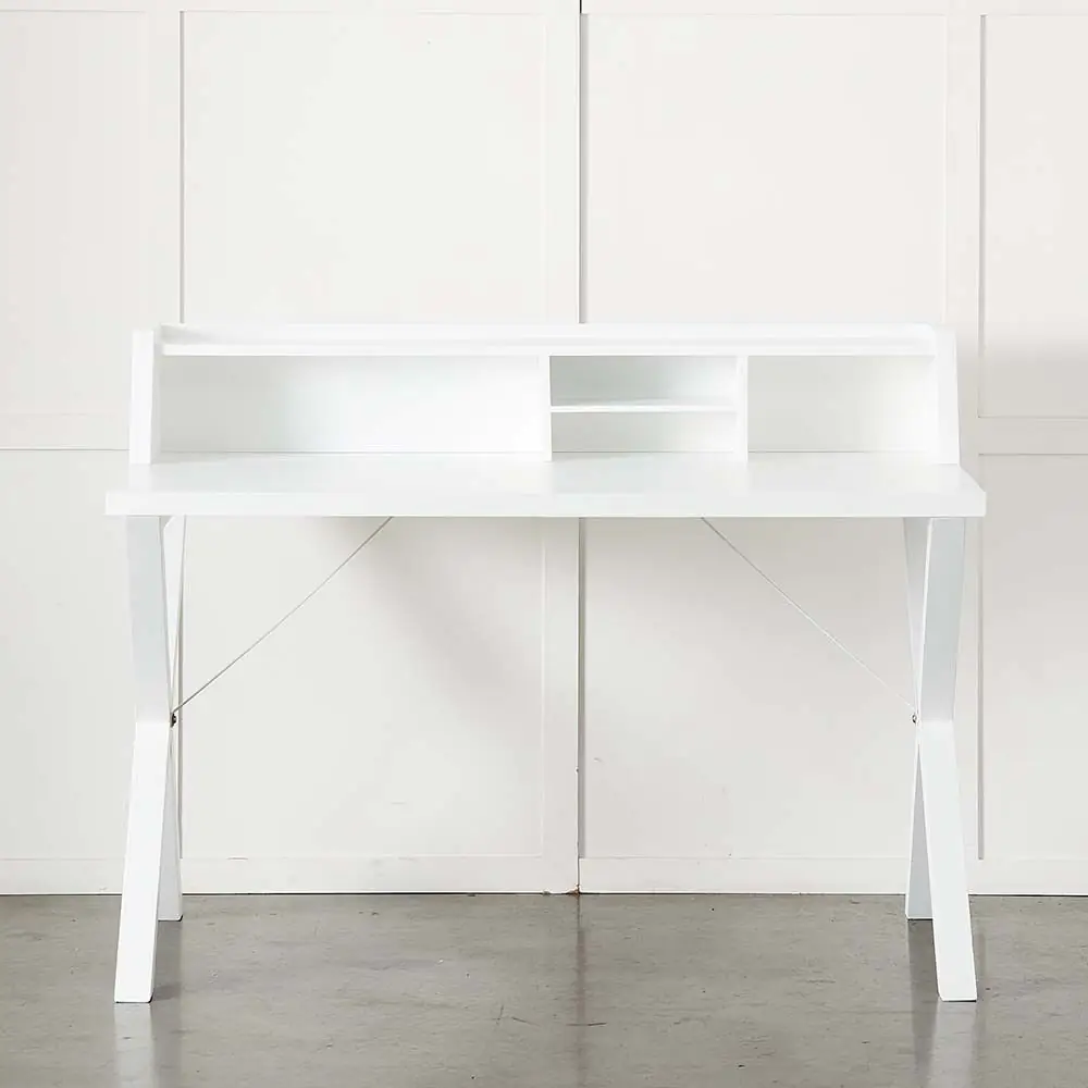 Lucia White Pine Wood Compact Study Desk with Integrated Storage 5 Lucia White Pine Wood Compact Study Desk with Integrated Storage - Image 3