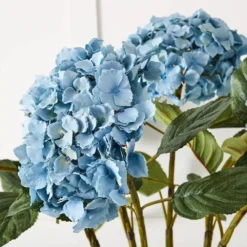 Hydrangea Flower Lifelike White Polyurethane – 84cm Single Stem Artificial Greenery -Provincialhomeliving 1117255770 b