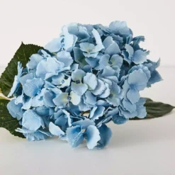 Hydrangea Flower Lifelike White Polyurethane – 84cm Single Stem Artificial Greenery -Provincialhomeliving 1117255770 c