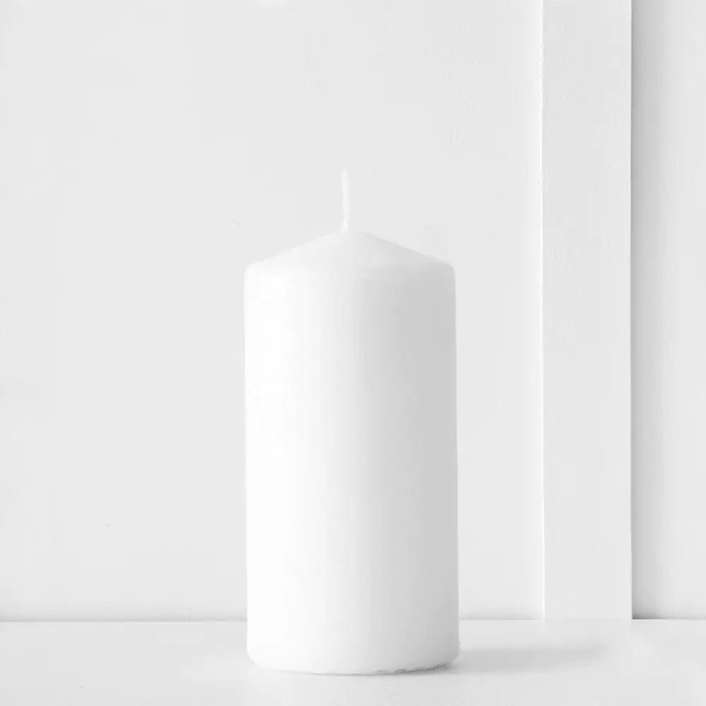 Siena Pillar Candle 12cm White 3 Siena Pillar Candle 12cm White
