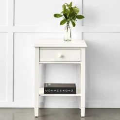 Bella Bedside Table White