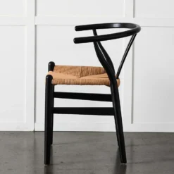 Replica Wishbone Chair Black & Natural