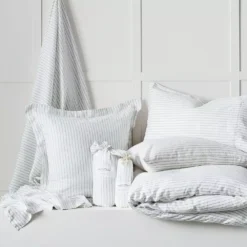 Antwerp Linen Quilt Cover - Charcoal & White -Provincialhomeliving 1117256296 c 1 1