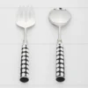 Corfu Salad Servers Black & White -Provincialhomeliving 1117257174 m