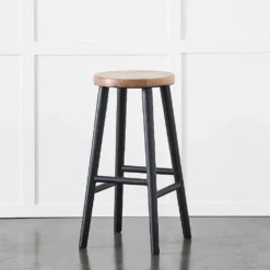 Rye Stool Natural & Black