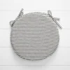 Stripe Chair Pad Black & White -Provincialhomeliving 1117257771 m