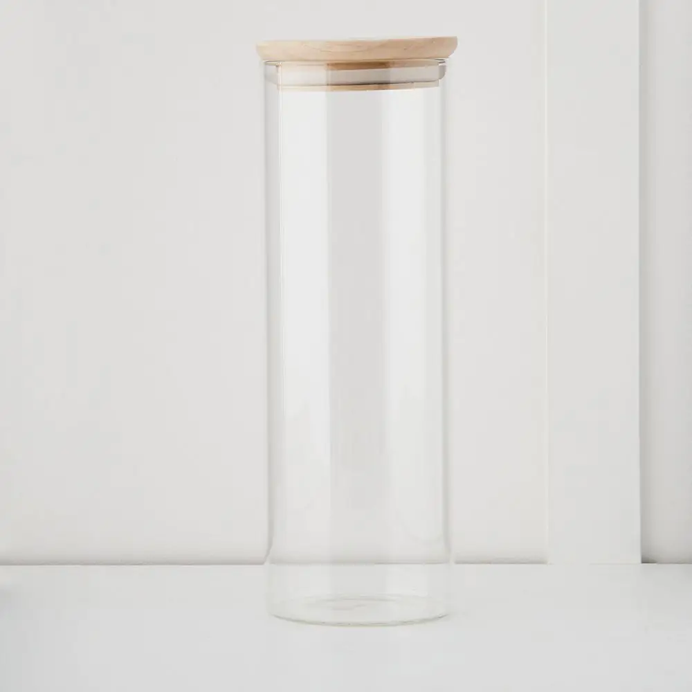 Parson Spaghetti Jar Natural & Glass 3 Parson Spaghetti Jar Natural & Glass