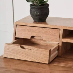 Karl Natural Oak Shaker Style Desk – 4 Drawers & Integrated Storage Shelf 15 Karl Natural Oak Shaker Style Desk – 4 Drawers & Integrated Storage Shelf -Provincialhomeliving 1117258233 G