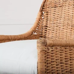 Capri Slimit Rattan Dining Chair with Removable Cotton Cushion – Light Honey Finish -Provincialhomeliving 1117258330 H