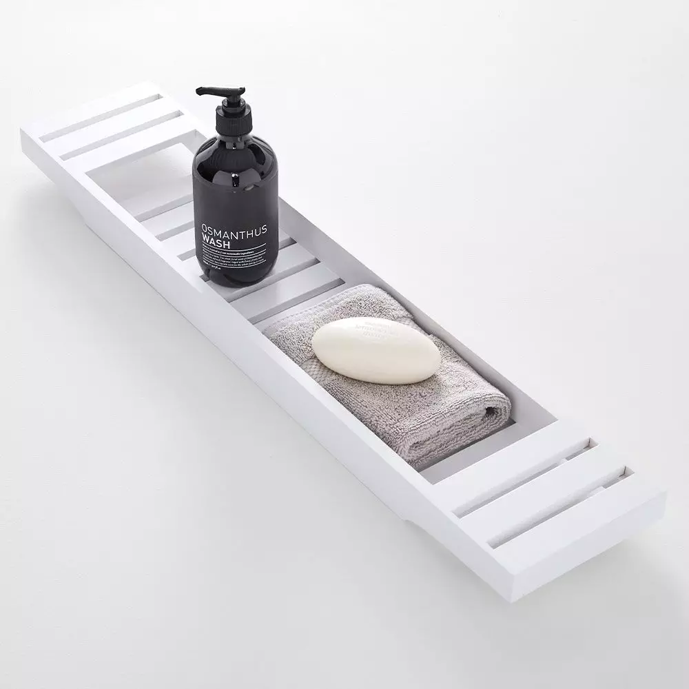 Immerse Natural Pinewood Bath Rack – Minimalist Spa Caddy & Organizer 3 Immerse Natural Pinewood Bath Rack – Minimalist Spa Caddy & Organizer