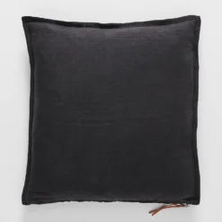 Nisha Linen Cushion 55x55 Black -Provincialhomeliving 1117258359 n