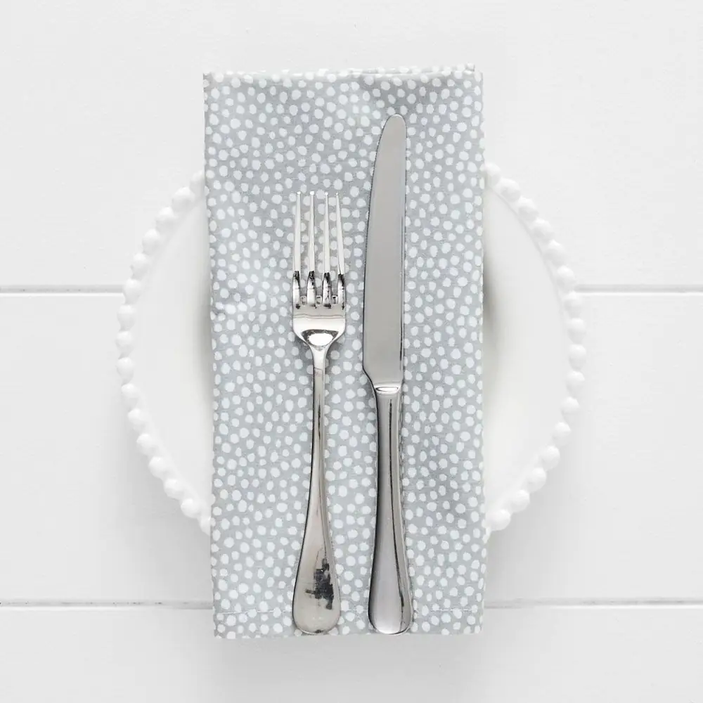 Pebble Napkin Oyster & White 3 Pebble Napkin Oyster & White