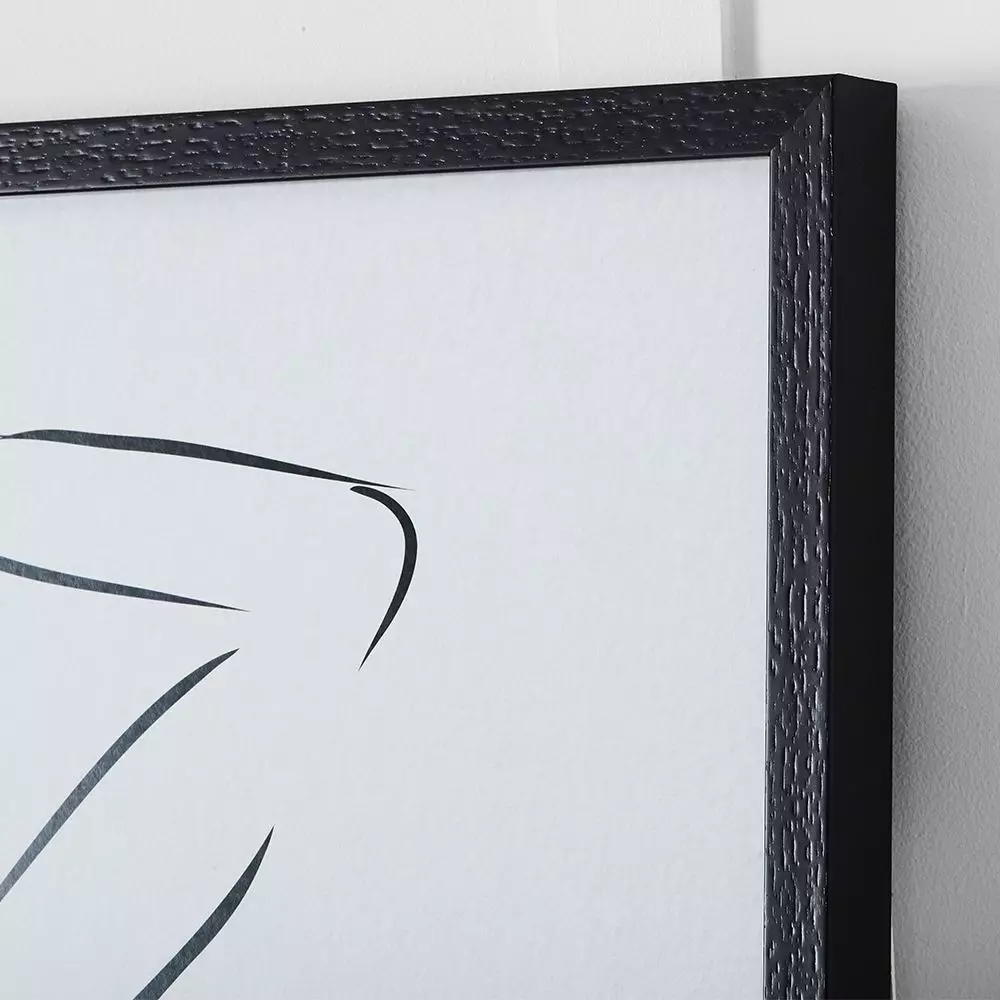 Madeleine Minimalist Female Silhouette Linear Art – Black Framed Wall Decor 53x73cm 4 Madeleine Minimalist Female Silhouette Linear Art – Black Framed Wall Decor 53x73cm - Image 2