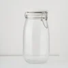 Larder Jar L Glass With White Lid -Provincialhomeliving 1117258782 c