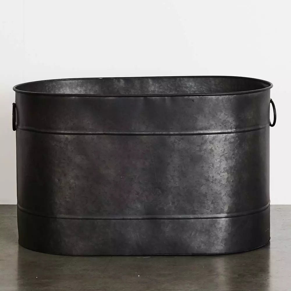 Toscana Large Galvanized Tin Planter – Rectangular Herb Trough Garden Pot 4 Toscana Large Galvanized Tin Planter – Rectangular Herb Trough Garden Pot - Image 2