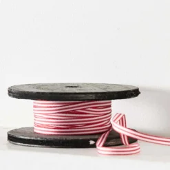 Lizzie Ribbon Red & White - 20m Decorative Gift Wrap and Craft Ribbon