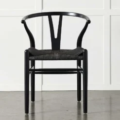 Replica Wishbone Chair Black 9 Replica Wishbone Chair Black -Provincialhomeliving 1117259371 B