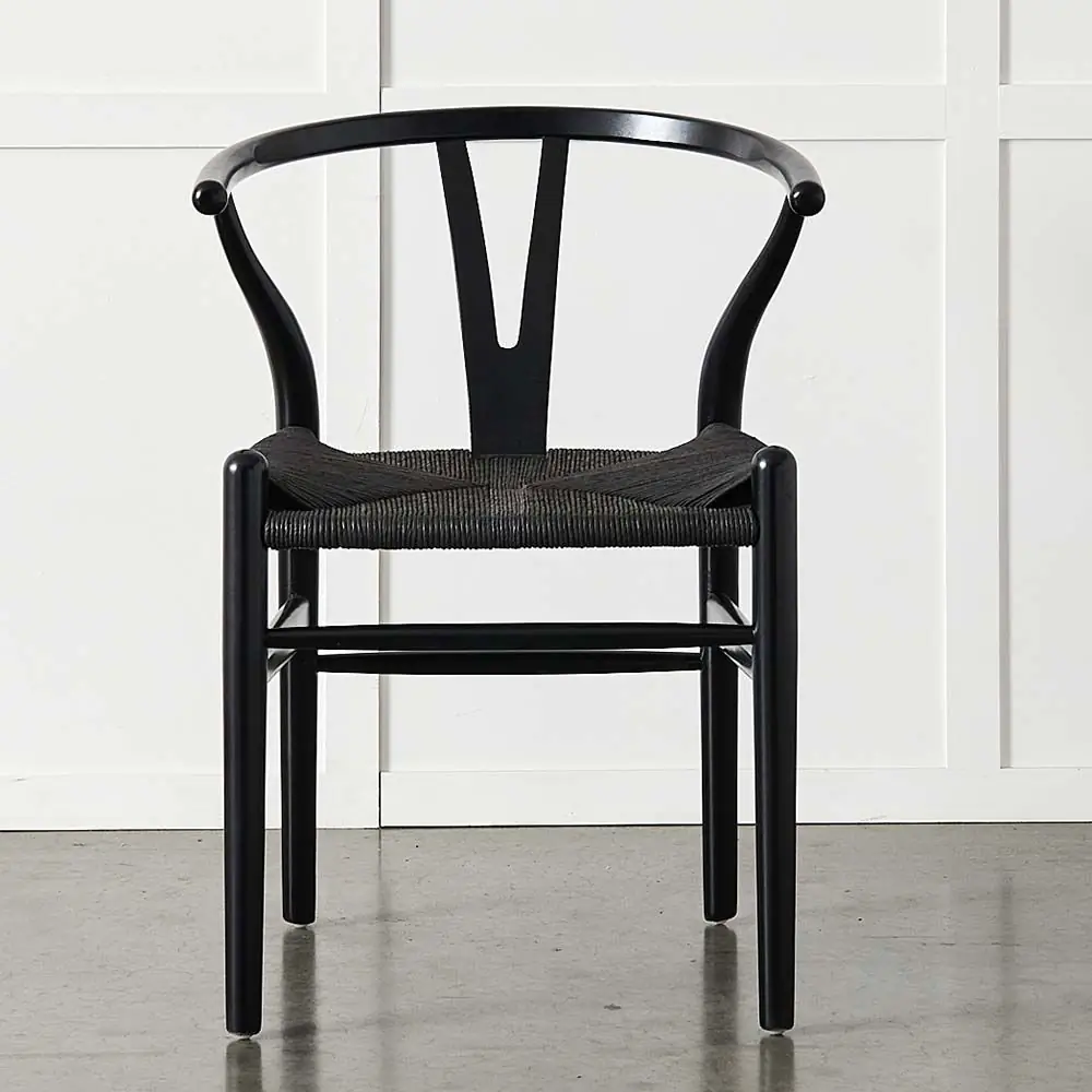 Replica Wishbone Chair Black 5 Replica Wishbone Chair Black - Image 3