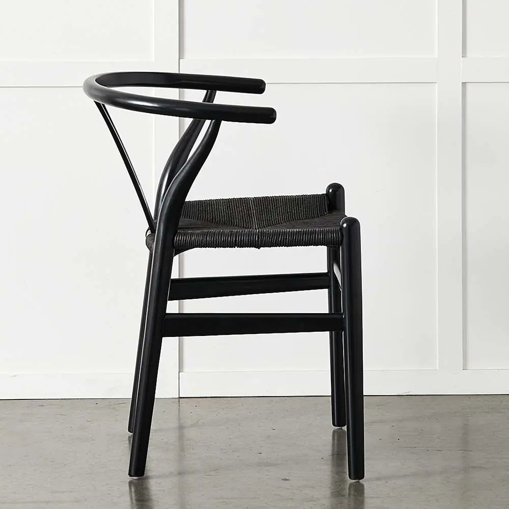 Replica Wishbone Chair Black 6 Replica Wishbone Chair Black - Image 4