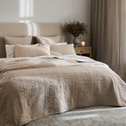 Aura Coverlet 240x260 Taupe