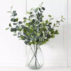 Silver Eucalypt Foliage – Realistic Dusty Green 93cm Artificial Botanical Stem -Provincialhomeliving 1117259477 A