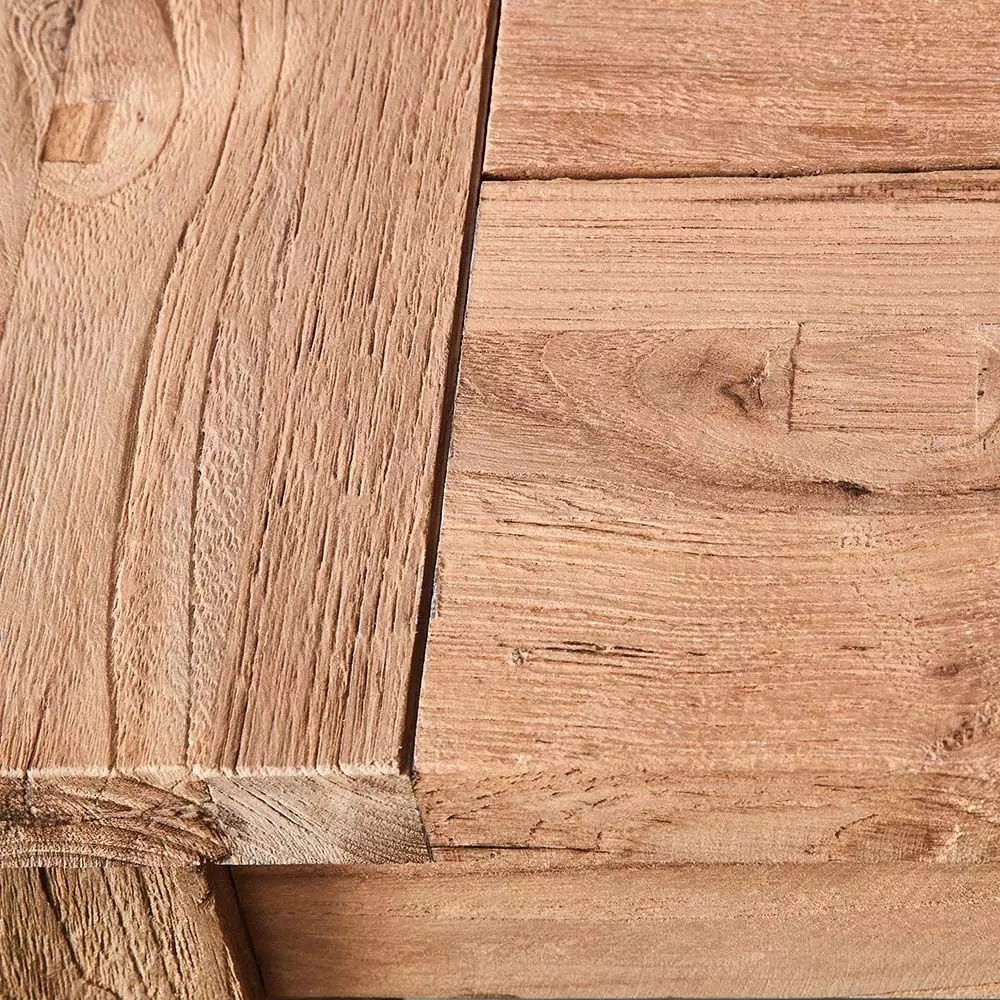 Cabo Reclaimed Teak 3-Piece Outdoor Dining Set – 200cm Rectangular Table & 2 Benches 5 Cabo Reclaimed Teak 3-Piece Outdoor Dining Set – 200cm Rectangular Table & 2 Benches - Image 3