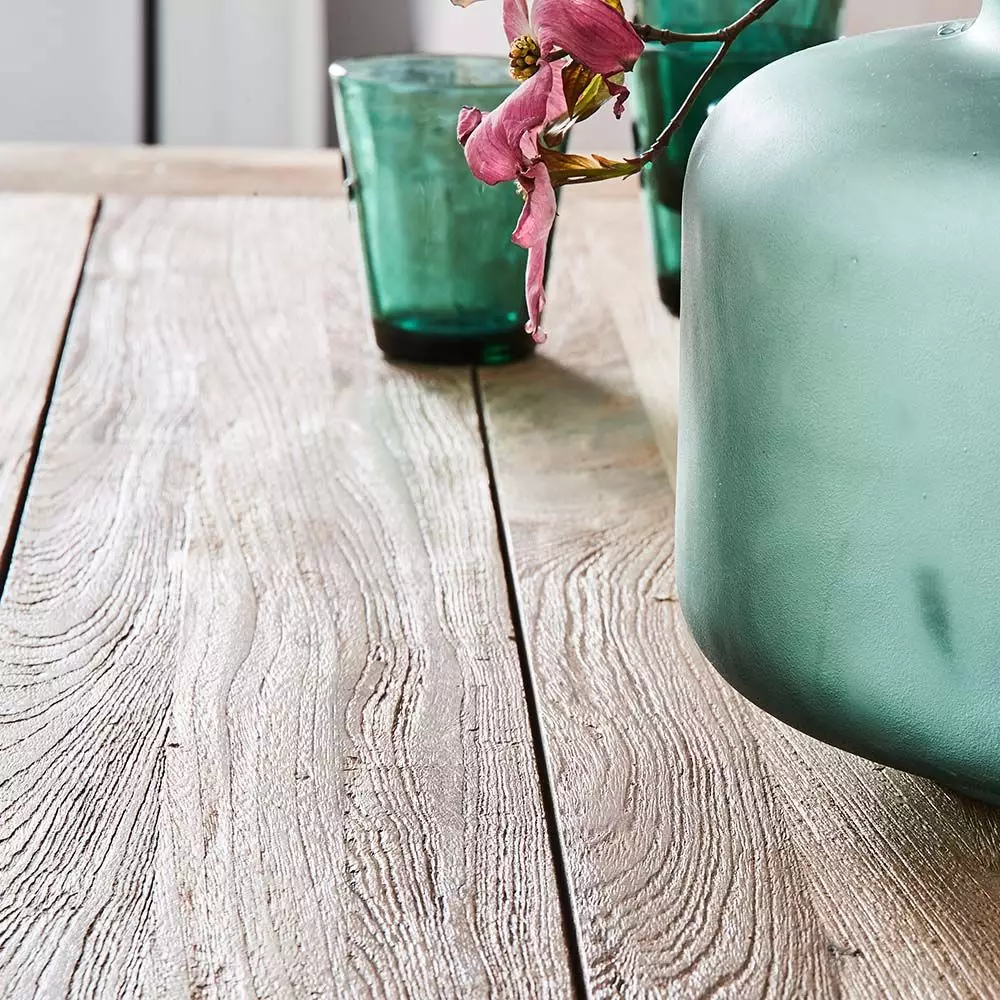 Cabo Reclaimed Teak 3-Piece Outdoor Dining Set – 200cm Rectangular Table & 2 Benches 7 Cabo Reclaimed Teak 3-Piece Outdoor Dining Set – 200cm Rectangular Table & 2 Benches - Image 5