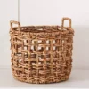 Chad Basket Large – Natural Woven Water Hyacinth Storage Hamper