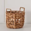Chad Natural Water Hyacinth Woven Basket (Small) – Round Steel-Frame Storage 2 Chad Natural Water Hyacinth Woven Basket (Small) – Round Steel-Frame Storage -Provincialhomeliving 1117259728 A
