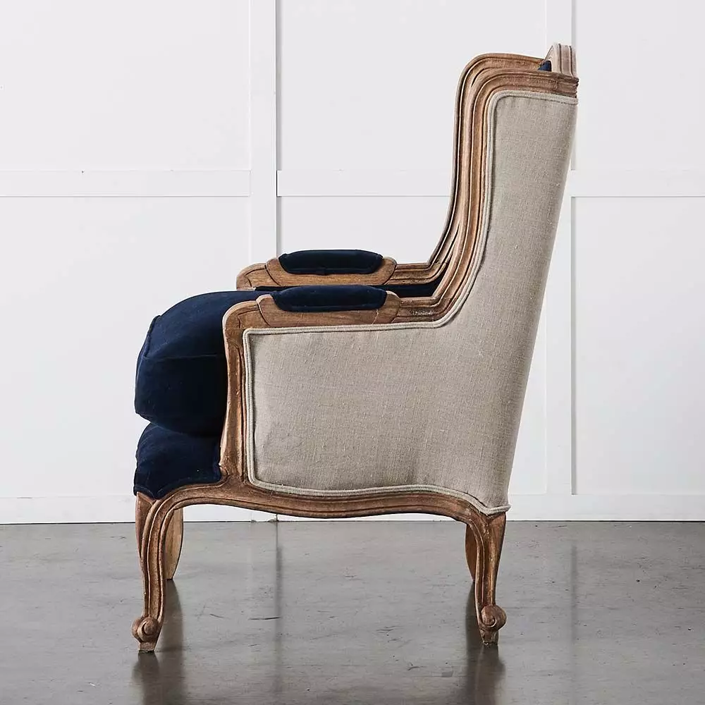 Khadi Indigo Armchair 4 Khadi Indigo Armchair - Image 2