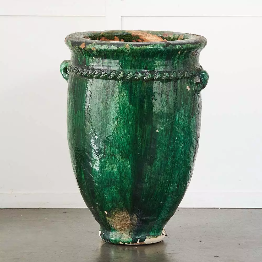 Nomad Sahara Rustic Green - Handmade Ceramic Large Statement Planter 3 Nomad Sahara Rustic Green - Handmade Ceramic Large Statement Planter