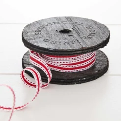 Bindi Ribbon - 10m Red & White