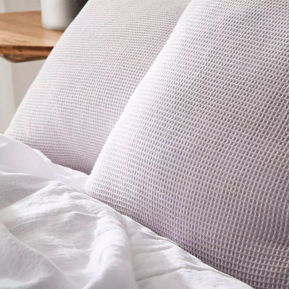 Flemish 100% Cotton Honeycomb Texture Euro Pillowcase – Tailored Edge & Button Closure 4 Flemish 100% Cotton Honeycomb Texture Euro Pillowcase – Tailored Edge & Button Closure - Image 2