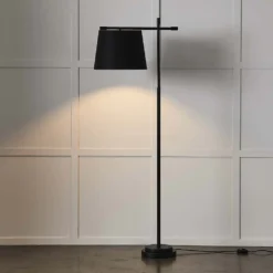 Brooklyn Modern Black-on-Black Floor Lamp – Industrial Minimalist Standing Light -Provincialhomeliving 1117260195 c 1