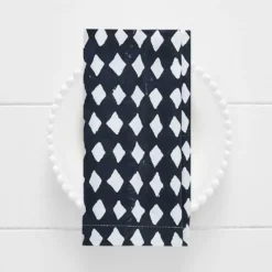 Diamond Napkin Indigo & White