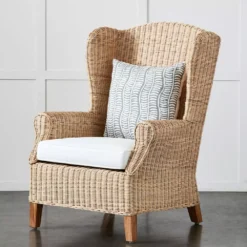 Chambers Handcrafted Kubu Rattan Wingback Armchair – Blonde Natural Finish with Cushion 19 Chambers Handcrafted Kubu Rattan Wingback Armchair – Blonde Natural Finish with Cushion -Provincialhomeliving 1117260255 F