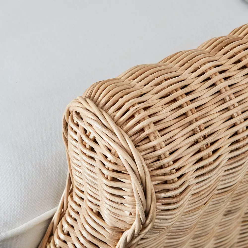 Chambers Handcrafted Kubu Rattan Wingback Armchair – Blonde Natural Finish with Cushion 9 Chambers Handcrafted Kubu Rattan Wingback Armchair – Blonde Natural Finish with Cushion - Image 7