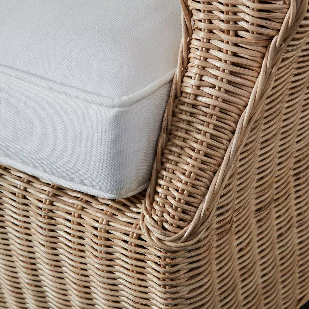 Chambers Handcrafted Kubu Rattan Wingback Armchair – Blonde Natural Finish with Cushion 13 Chambers Handcrafted Kubu Rattan Wingback Armchair – Blonde Natural Finish with Cushion - Image 11