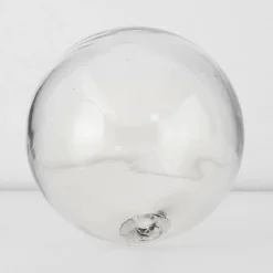 Large Clear Textured Glass Decorative Sphere – Artistic Bubble Home Decor Accent