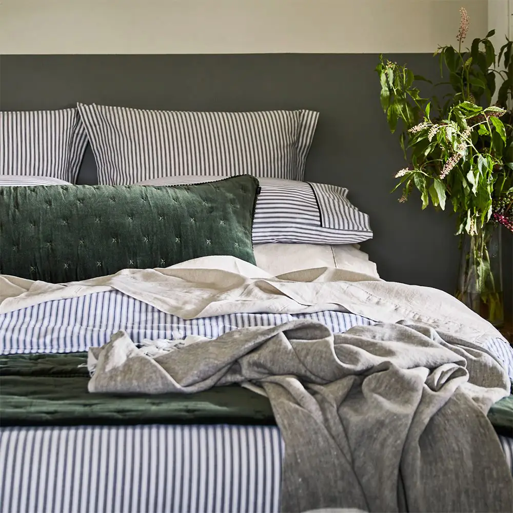 Parish Pillowcase Std Pair Black & White 4 Parish Pillowcase Std Pair Black & White - Image 2