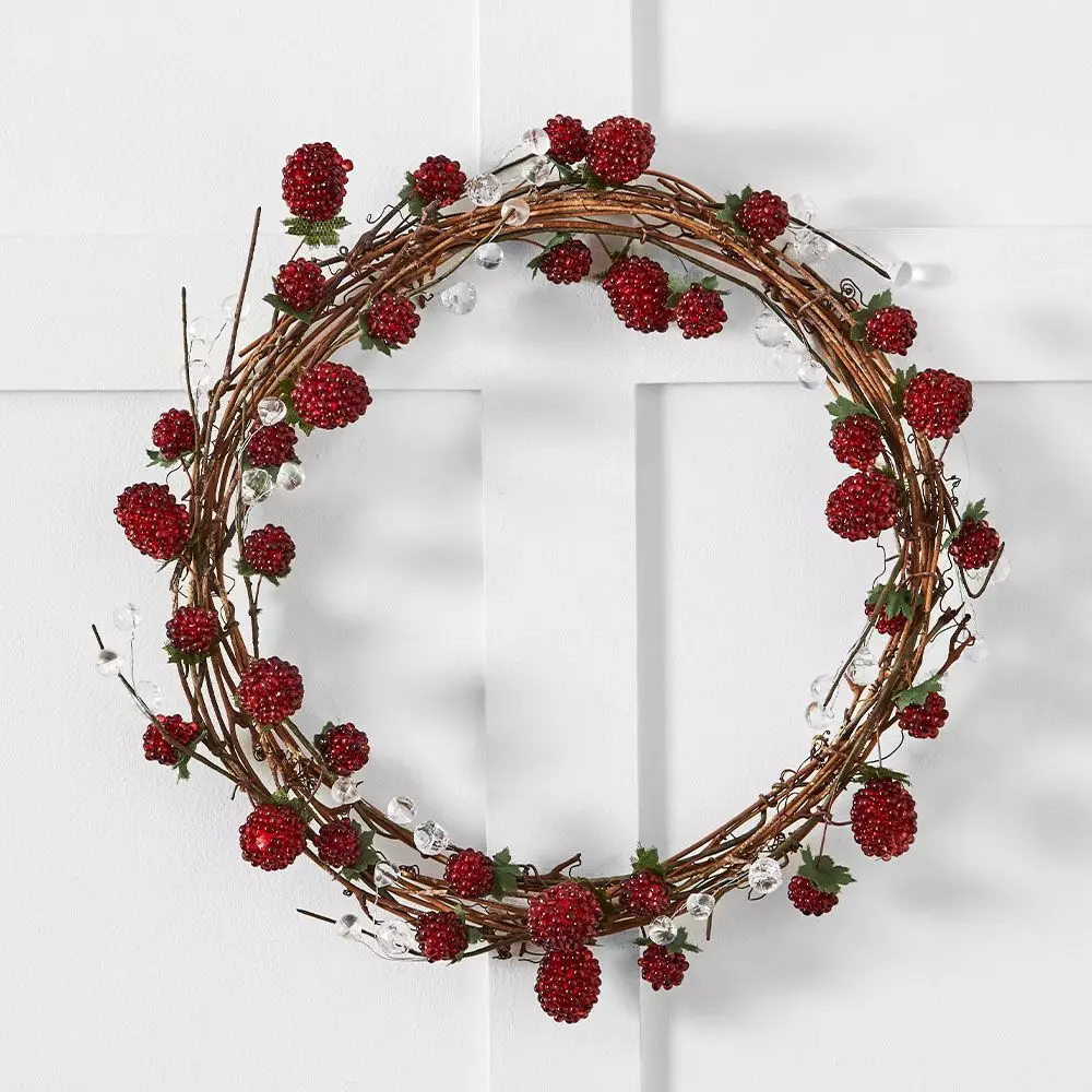 Jolly Raspberry Wreath 30cm – Festive Red Berry and Natural Twig Christmas Door Wreath 3 Jolly Raspberry Wreath 30cm – Festive Red Berry and Natural Twig Christmas Door Wreath