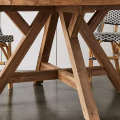 Cayman 140cm Round Reclaimed Teak Outdoor Dining Table – Detailed Leg Construction 13 Cayman 140cm Round Reclaimed Teak Outdoor Dining Table – Detailed Leg Construction -Provincialhomeliving 1117260805 d