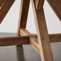 Cayman 140cm Round Reclaimed Teak Outdoor Dining Table – Detailed Leg Construction 14 Cayman 140cm Round Reclaimed Teak Outdoor Dining Table – Detailed Leg Construction -Provincialhomeliving 1117260805 f