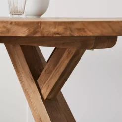 Cayman 140cm Round Reclaimed Teak Outdoor Dining Table – Detailed Leg Construction 16 Cayman 140cm Round Reclaimed Teak Outdoor Dining Table – Detailed Leg Construction -Provincialhomeliving 1117260805 h